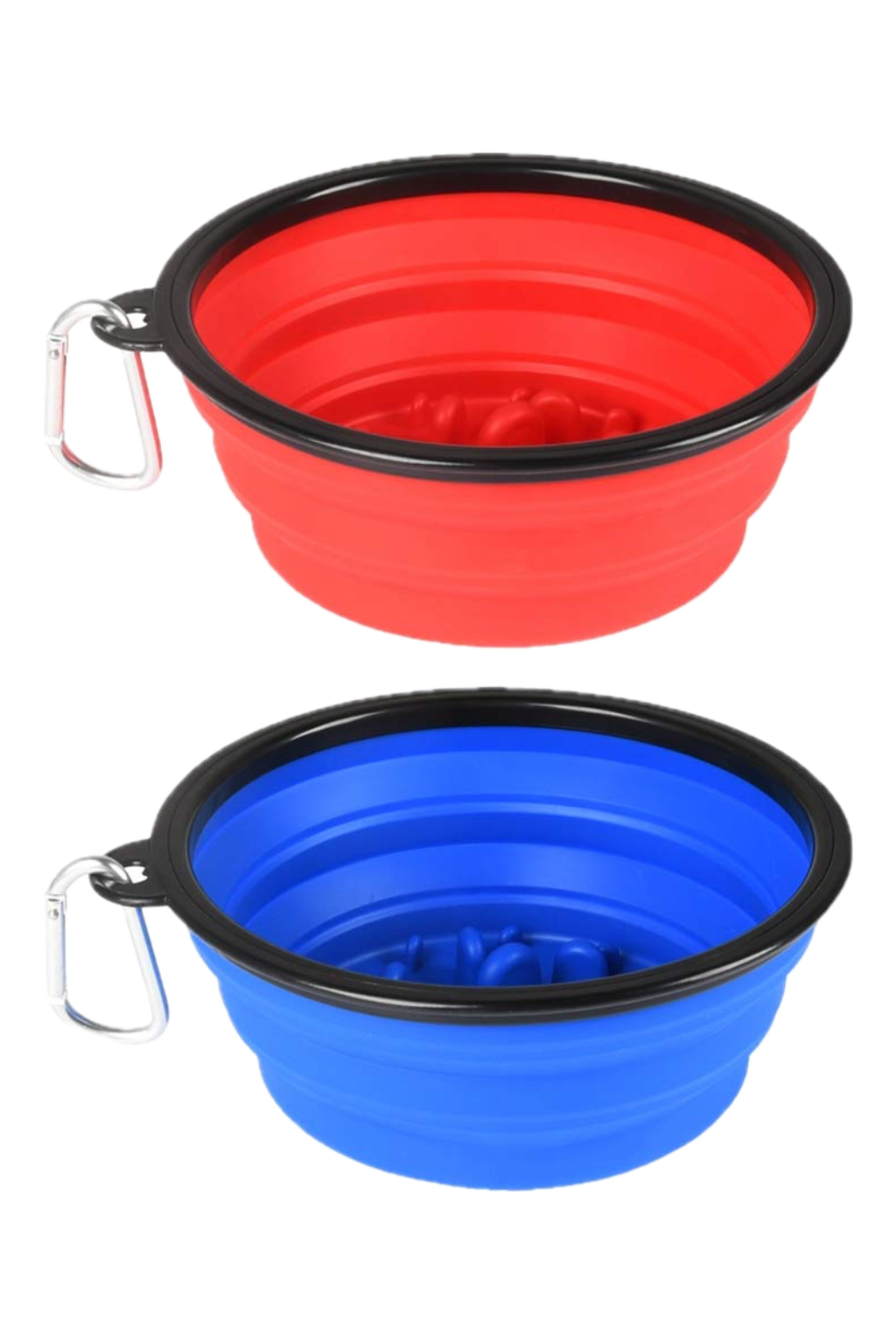 Collapsible Dog Bowl 16oz w/ Hook | 12ct