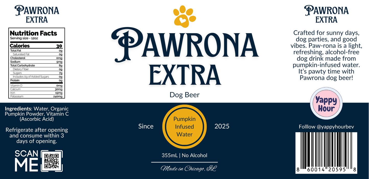 Paw-Rona Dog Beer 12oz | Pumpkin | 12ct