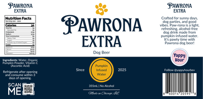 Paw-Rona Dog Beer 12oz | Pumpkin | 12ct
