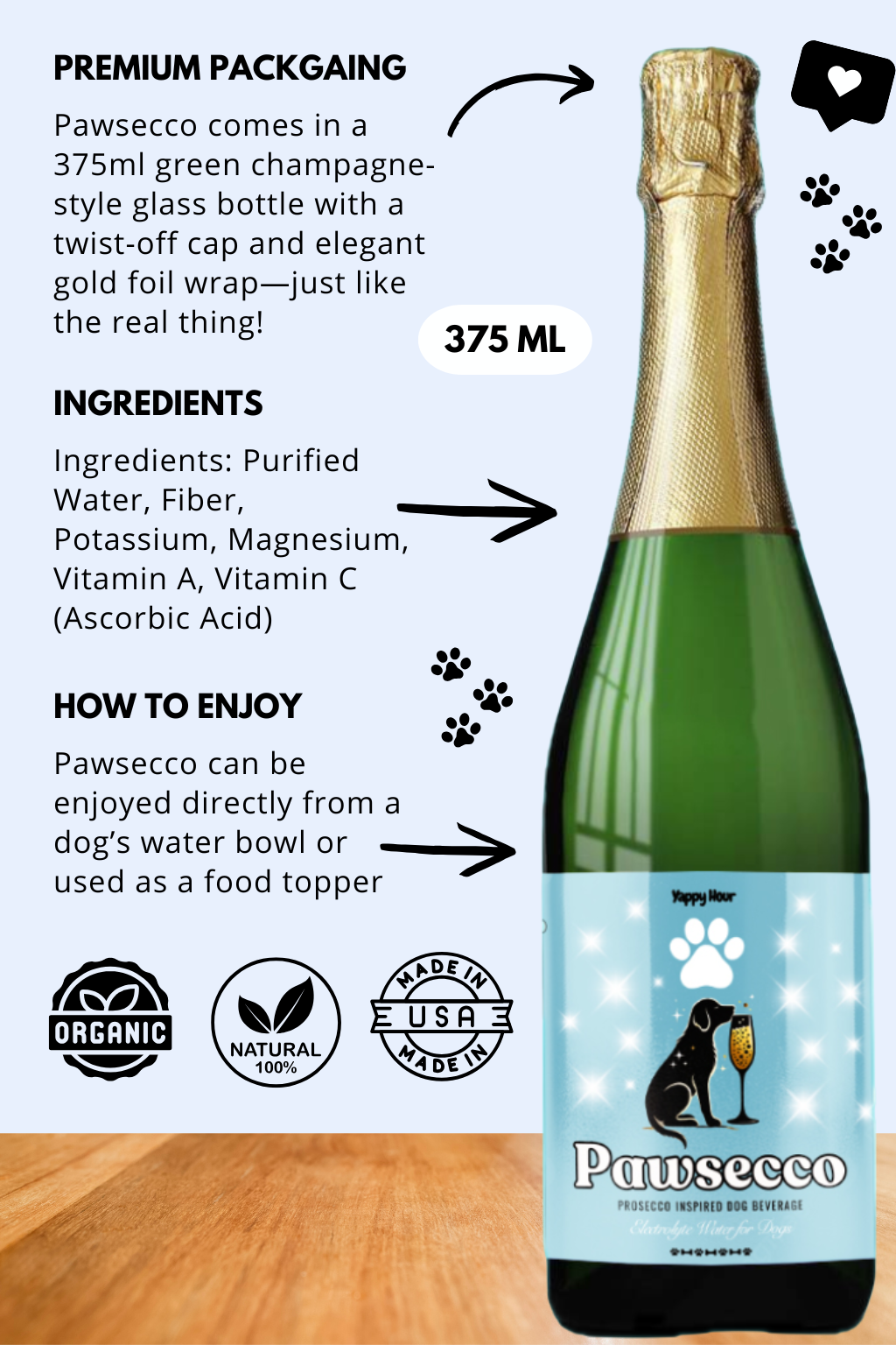 Pawsecco Dog Prosecco 375mL | 6ct