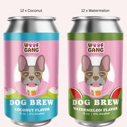 Woof Gang Dog Brew | Watermelon & Coconut, 24ct