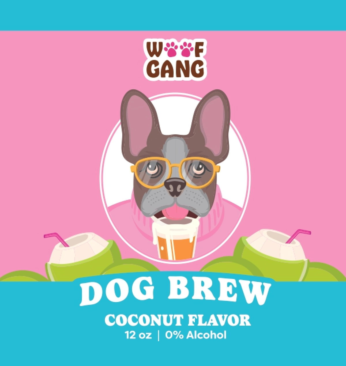 Woof Gang Dog Brew | Watermelon & Coconut, 24ct