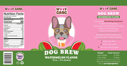 Woof Gang Dog Brew | Watermelon & Coconut, 24ct